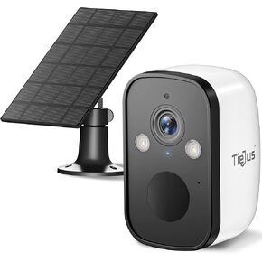 TIEJUS Security Camera Wireless Outdoor, 2K Battery Powered Camera, 2.4G WiFi Home Security Camera, Color Night Vision, Motion Detection, Two Way Audio, Waterproof, Cloud/SD, Work with Alexa
