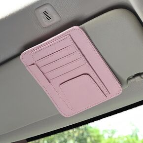 Auto Car Sun Visor Organizer, Multifunctional Auto Interior Accessories Storage Pocket Sun Visor Pouch for Card License Registration Document Pen Key Interior Accessories Pocket Organizer (Black)