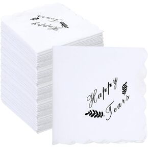 50 Pcs Wedding Handkerchief Wedding Gifts Happy Tears Handkerchief for Wedding Day Wedding Fun Gifts