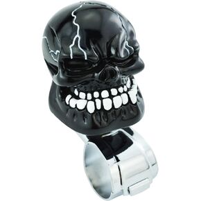 Steering Wheel Spinner Knob Skull Truck Car Suicide Knob for Most Manual Automatic Vehicles (Silver)