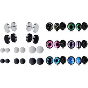 مقياس وهمي 316L جراحي من الفولاذ المقاوم للصدأ بعيون شريرة مستديرة من الدمبل بظهر مسطح in Kuwait