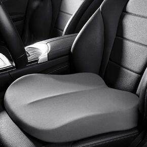 Adult Car Booster Seat Cushion, Soft Memory Foam Car Seat Cushions for Short People Driving, Portable Driver Seat Cushion to Raise Height 3 inches for Car Truck Home Office Chair, Black