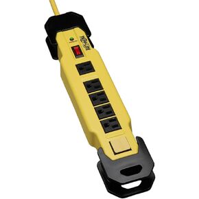 Tripp Lite 8 Outlet Industrial Safety Surge Protector Heavy Duty Power Strip, 25ft Cord, Cord Wrap & Hang Holes, Metal, Lifetime Limited Warranty & $100K INSURANCE (TLM825SA)