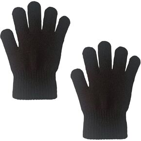 5 Colors Kids Magic Gloves Full Fingers Knit Gloves for Kids Boys Girls Stretchy Warm Winter Gloves Age 3-5