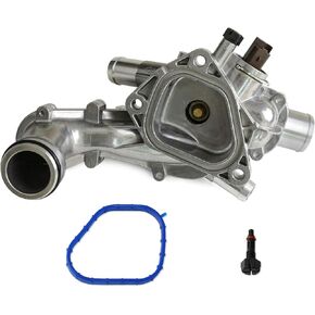 Upgrade Aluminum Engine Thermostat and Housing AssemblyCompatible With 2007 2008 2009 2010 2011 2012 2013 Mini Cooper Cooper S Countryman JCW 1.6L