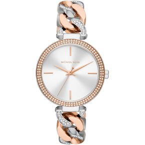 Michael Kors Mk4633 White Dial Two-Tone Stainless Steel Chain Watch Catelyn Three-Hand 38mm Ladies Watch