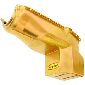 Milodon 31080 Steel, Gold Zinc Plated Street and Strip Oil Pan for Chevy S-10