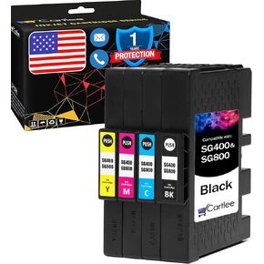 Cartlee Compatible Ink Cartridges Replacement for Sawgrass SG400 Sublimation Ink Sublimation Printer SG800 for Sawgrass Virtuoso SG400 Printer for Sublijet HD Ink SG400 4