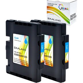 Compatible Sawgrass SG500 Sublimation Ink Cyan 2-Pack for Sawgrass SG500 SG1000 Sublimation Printer - High Capacity, Upgraded Chip, No AB Serial Number
