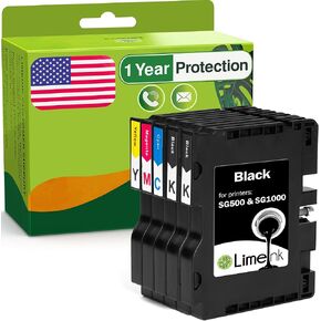 Limeink Compatible Ink Cartridges Replacement for Sawgrass SG500 Sublimation Printer for Sawgrass SG500 Sublimation Ink for Sawgrass SG1000 Sublimation Printer for Sawgrass SG1000 Sublimation Ink 5pk