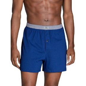 Fruit of the Loom mens Tag-free Knit Boxer Shorts, Relaxed Fit, Moisture Wicking, Assorted Color Multipacks