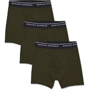 Banana Republic Mens Polyester Lyocell Performance Underwear 3 Pack Boxers Briefs,