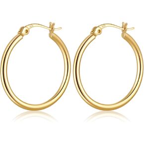ToHeart 14k Gold Hoop Earrings Heart Hoop Earrings for Womens | Teen Girls Sweet Love Heart Earrings