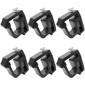 Sutekus Camper Shell Clamps Aluminum Truck Cap Clamps Truck Topper Clamps for Chevy Silverado Sierra Dakota Ram Tundra, Set of 6, Black