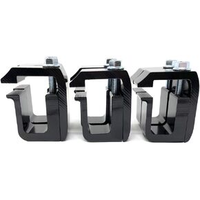 G-1 Clamp for Truck Caps, Camper Shells, Toppers, Black Powder Coated (set of 6). Made in USA with 6000 Series Structural Aluminum to Ensure Quality and Strength