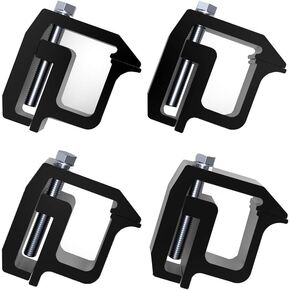 iFJF Mounting Clamps Truck Caps Camper Shell Clamps Replacement for Chevy Silverado Sierra Dodge Ram 1500 2500 3500 F150 F250 Titan Tundra 4 Pack Black