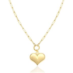 Jewelry Atelier Gold Filled Pendant Necklace Collection - 14K Yellow Gold Filled Pendant Necklace with Solid Clip Chain for Women (Different Sizes and Styles with Extension/Adjustable Chain) in Kuwait