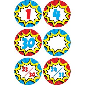 Teacher Created Resources Superhero Calendar Days (TCR5589) Multi