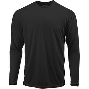 DRI-Equip Long Sleeve Moisture Wicking Athletic Shirt-2X-Large-Black