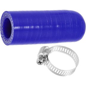Motoforti Universal Silicone Coolant Cap with Clamp, 16mm ID, Silicone, Blue, 1 Set