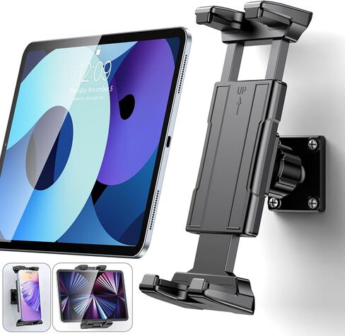 حامل XWXELEC المغناطيسي لجهاز Ipad للأسطح المعدنية، حامل كمبيوتر لوحي مغناطيسي فائق القوة يدور 360 درجة يناسب الأجهزة اللوحية مقاس 7 بوصة - 12.9 بوصة، رائع للخزانة/الثلاجات/الرف المعدني/السبورة البيضاء/معدات صالة الألعاب الرياضية in Kuwait