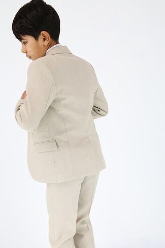 Boys Textured 6-Piece Formal Suit - Slim Fit for Pageboy, Wedding, Communion, Ages 1-16 in Saudi Arabia