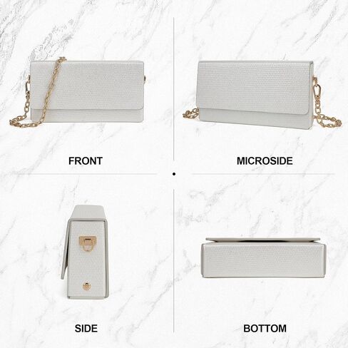 Evening Clutch Box Bag For Women Detachable Adjustable Strap Party Prom Wedding Bag Shiny Sparkly Color in Saudi Arabia