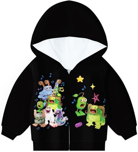 Boys Singing Monsters Zip Up Hoodie for 6-12 Years Kids Casual Clothes in Kuwait