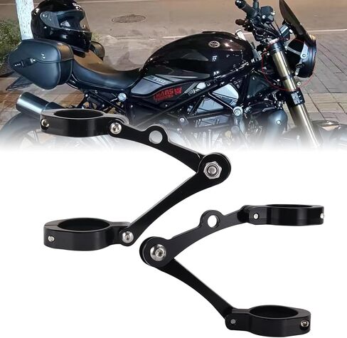 دعامة أمامية للدراجة النارية CNC 39 مم - 41 مم حامل مصباح رأس الشوكة للمقهى المتسابق سبورتستر بجولة سوفتيل داينا تشوبر بوبر يونيفرسال، أسود in Kuwait