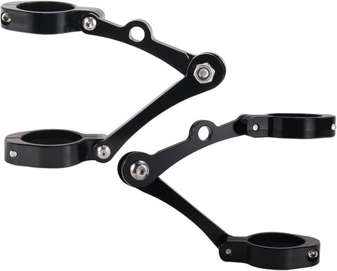 دعامة أمامية للدراجة النارية CNC 39 مم - 41 مم حامل مصباح رأس الشوكة للمقهى المتسابق سبورتستر بجولة سوفتيل داينا تشوبر بوبر يونيفرسال، أسود in Kuwait