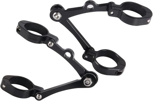 دعامة أمامية للدراجة النارية CNC 39 مم - 41 مم حامل مصباح رأس الشوكة للمقهى المتسابق سبورتستر بجولة سوفتيل داينا تشوبر بوبر يونيفرسال، أسود in Kuwait