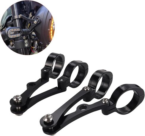 دعامة أمامية للدراجة النارية CNC 39 مم - 41 مم حامل مصباح رأس الشوكة للمقهى المتسابق سبورتستر بجولة سوفتيل داينا تشوبر بوبر يونيفرسال، أسود in Kuwait