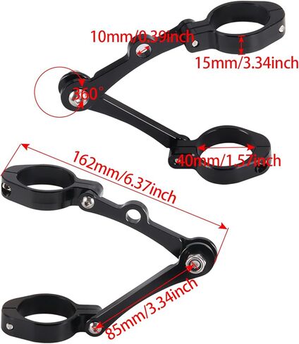 دعامة أمامية للدراجة النارية CNC 39 مم - 41 مم حامل مصباح رأس الشوكة للمقهى المتسابق سبورتستر بجولة سوفتيل داينا تشوبر بوبر يونيفرسال، أسود in Kuwait