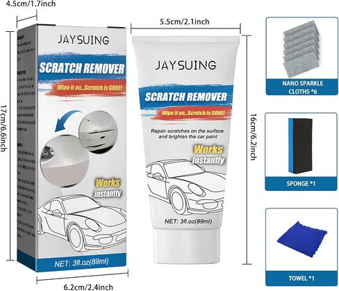 New Nano Sparkle Cloth Car Scratch Remover, Car Scratch Repair Paste, Car Scratch Repair Paste Polishing Wax, Nano Sparkle Cloth for Car Scratches, Magic Car Scratch Repair Cloth in Saudi Arabia