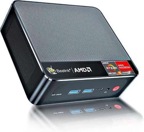 كمبيوتر صغير Beelink SER5 PRO، AMD Ryzen 5 5600H (حتى 4.2 جيجا هرتز، 6C/12T)، ذاكرة وصول عشوائي DDR4 سعة 16 جيجا (3200 ميجا هرتز)/500 جيجا بايت M.2 PCIe3.0 NVMe SSD كمبيوتر صغير، يدعم شاشة عرض ثلاثية الشاشات 4K/WiFi 6/BT5.2 in Kuwait