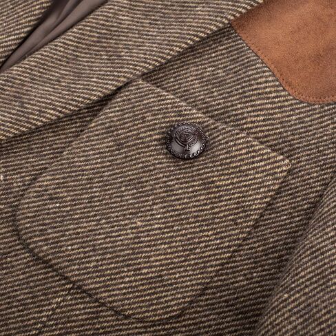 PJ PAUL JONES Men's Blazer Herringbone Tweed Sport Coats Two Button Wool Blend Formal Jacket in Saudi Arabia