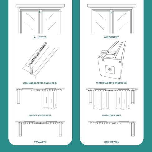2303ECS3MP1 ستائر كهربائية ذكية، حزمة واحدة، أبيض in Kuwait