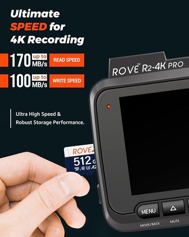 ROVE Ultimate Micro SD Card microSDXC 256GB Memory Card with USB 3.2 Type C Card Reader 512GB 170MB/s C10, U3, V30, 4K, A2 for Dash Cam, Android Smart Phones, Tablets, Games | MicroSDXC, C10 U3 V30 A2, 4K Video Ready, for Dash Cam, Android Smart Phones, T in Kuwait