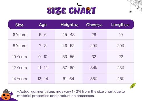 سترة مخططة للأطفال من الجنسين من BesserBay Halloween من عمر 6 إلى 14 عامًا in Kuwait