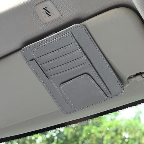 Auto Car Sun Visor Organizer, Multifunctional Auto Interior Accessories Storage Pocket Sun Visor Pouch for Card License Registration Document Pen Key Interior Accessories Pocket Organizer (Black) in Saudi Arabia