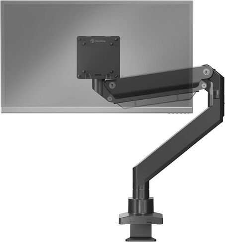 ONKRON Single Monitor Desk Mount for 13-32 inch Flat/Curved Screens up to 17.6 lbs - Fully Adjustable Desk Monitor Stand for 1 Screen, Full Motion Gas Spring Monitor Arm Single Monitor Mount, White in Saudi Arabia