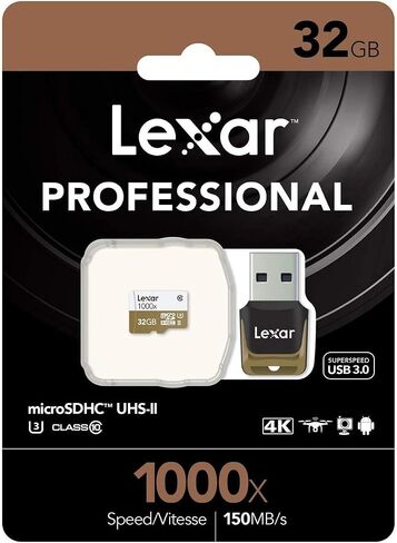 Lexar Professional 1000x 64GB microSDXC UHS-II Card (LSDMI64GCBNA1000A) in Saudi Arabia