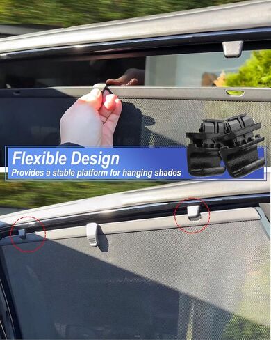 TIKSCIENCE Rear Door Curtain Hook Fit for Hyundai Palisade 2020 2021 2022 Interior Sun Shade Blind Curtain Hook in Saudi Arabia