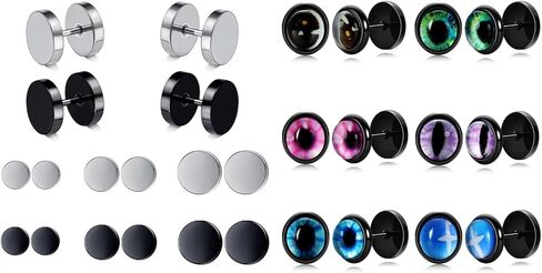 مقياس وهمي 316L جراحي من الفولاذ المقاوم للصدأ بعيون شريرة مستديرة من الدمبل بظهر مسطح in Kuwait