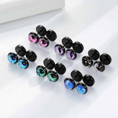 مقياس وهمي 316L جراحي من الفولاذ المقاوم للصدأ بعيون شريرة مستديرة من الدمبل بظهر مسطح in Kuwait