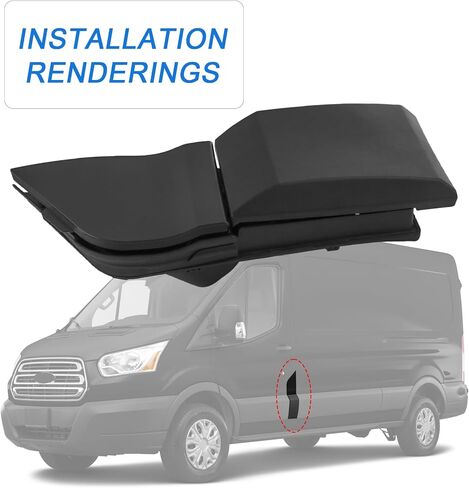 استبدال غطاء باب الوقود لسيارة Ford Transit 150 250 350 350 HD 2015-2023 غطاء باب حشو مطلي باللون الأسود غطاء ديكور بلاستيكي استبدال 926-382 CK4Z-61405A26-B CK4Z61405A26B in Kuwait