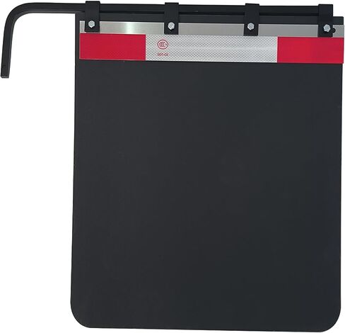 24"x24" Black Polymer Mud Flaps and 24"x3" Mud Flap Reflector Reflective Tape Fit for Semi Trucks Trailers, 2 Pack in Kuwait