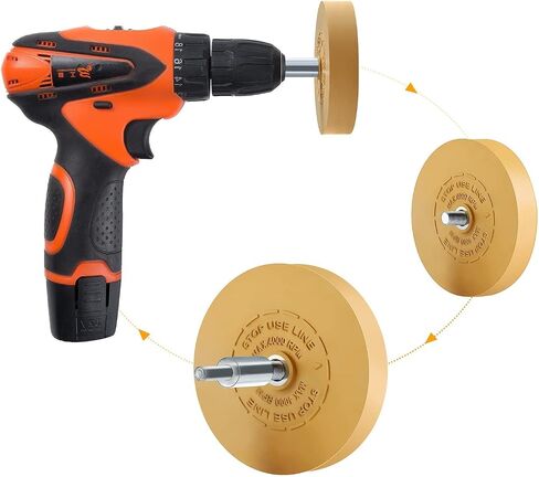 Decal Remover Eraser Wheel Removes Pinstripes Vinyl Tapes and Sticker Rubber Wheel for Drill Rubber Eraser Wheel Decal Remover Tool Solid Adhesive Remover Wheel 1 Pack in Saudi Arabia
