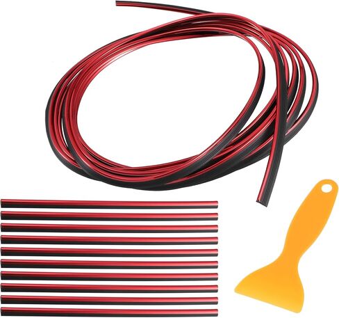 Motoforti Universal Car Air Conditioner Vent Outlet Trims, Interior Accessories, Car Decorative Filler Insert Strip Line, 5m 16.4ft, PVC, Red, 1 Set in Saudi Arabia