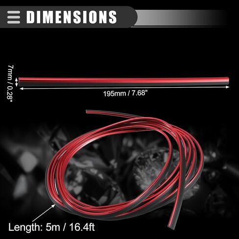 Motoforti Universal Car Air Conditioner Vent Outlet Trims, Interior Accessories, Car Decorative Filler Insert Strip Line, 5m 16.4ft, PVC, Red, 1 Set in Saudi Arabia
